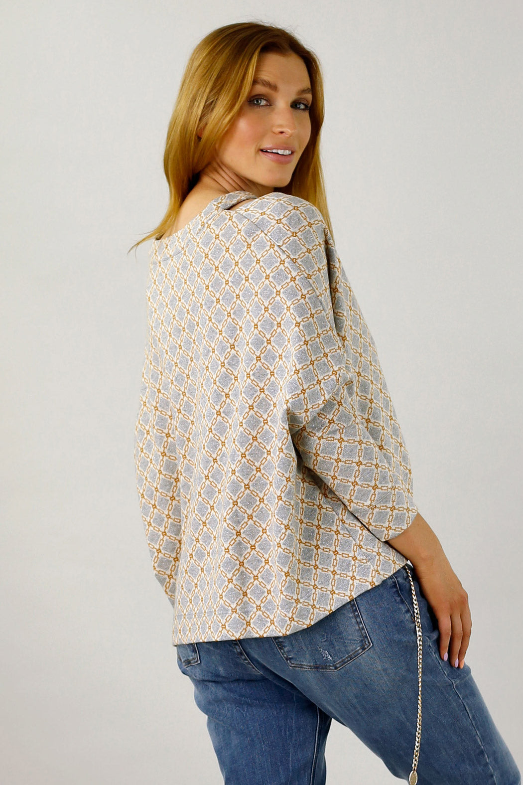 Silver Chain Knit Jumper - FINAL SALE