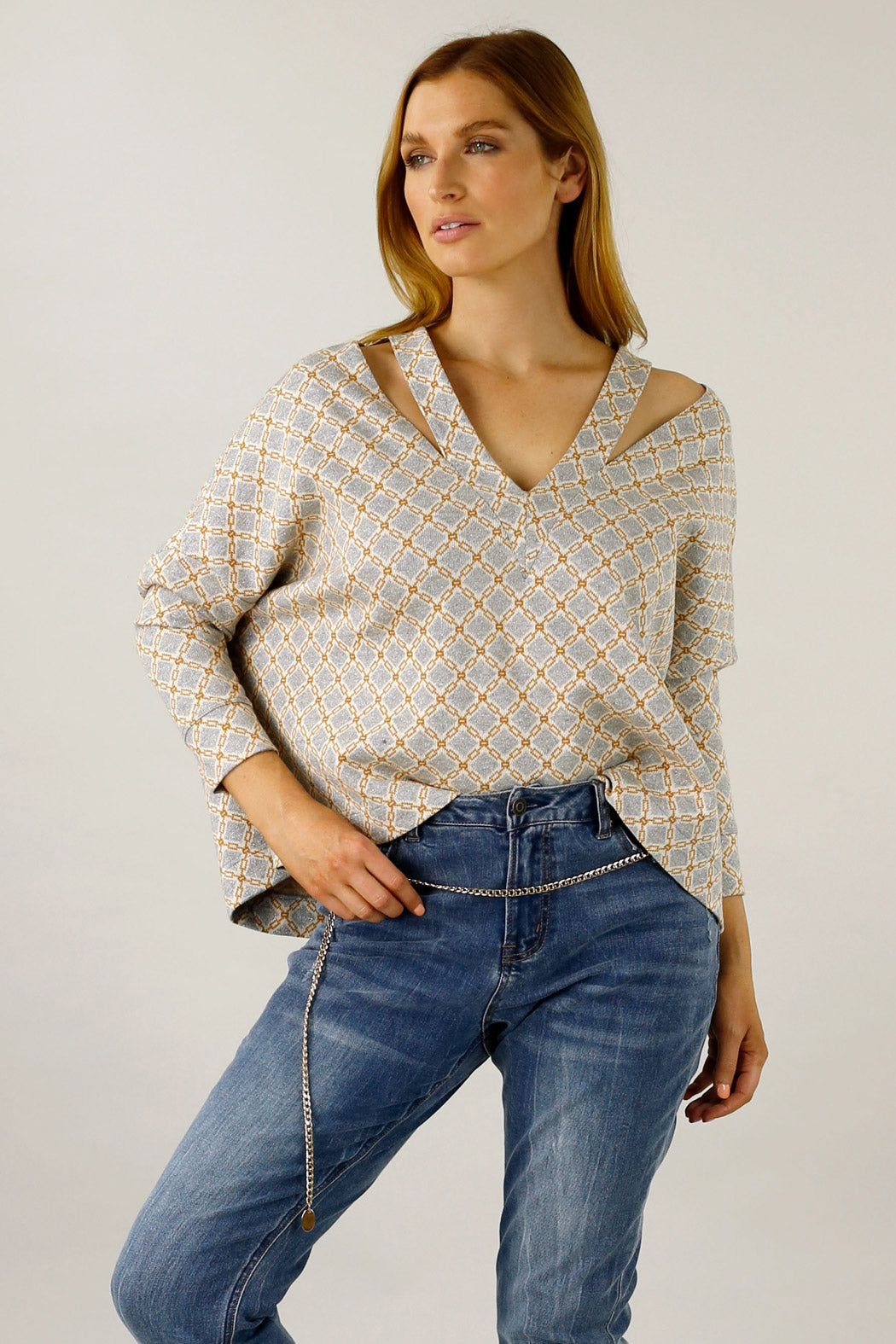 Silver Chain Knit Jumper - FINAL SALE