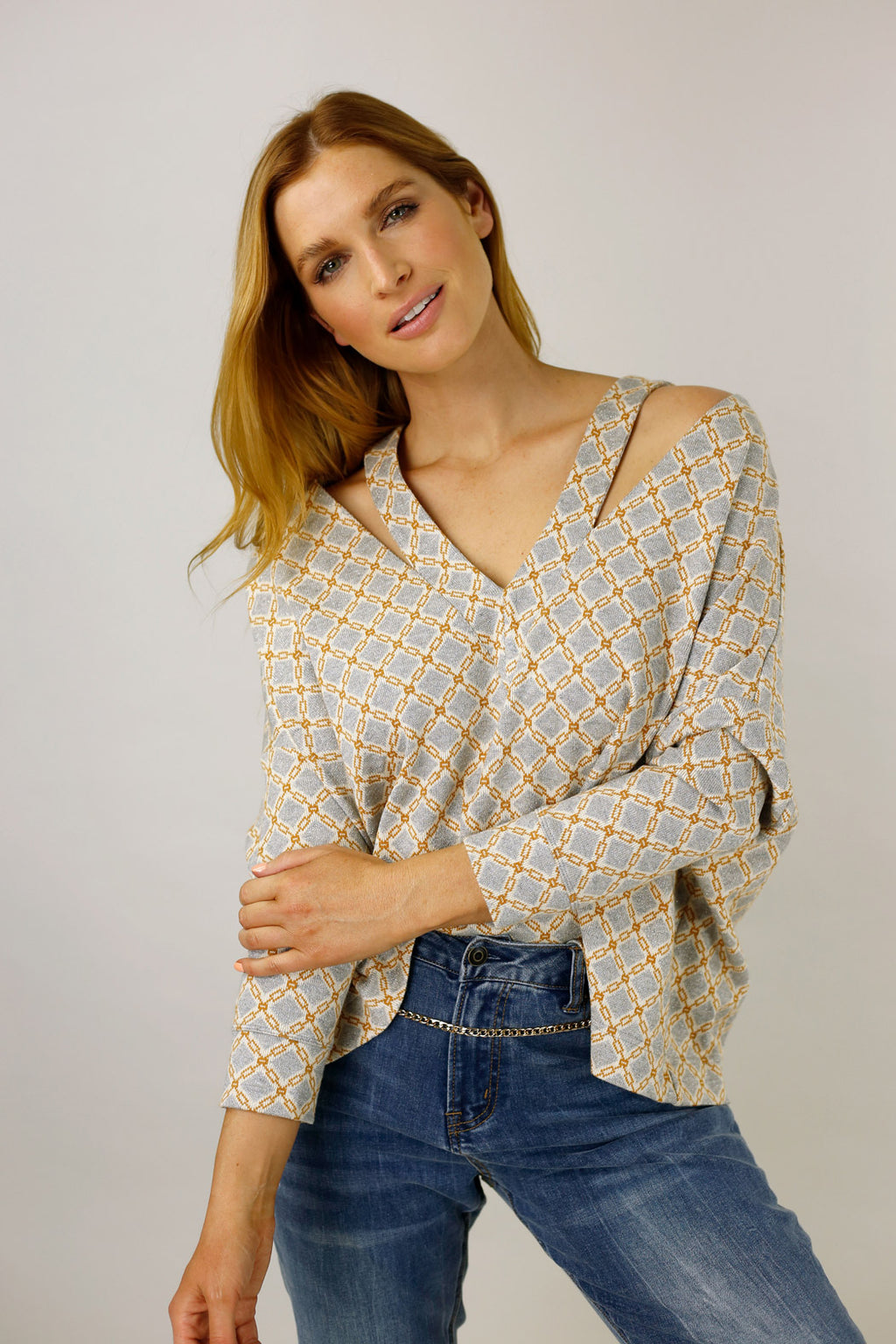 Silver Chain Knit Jumper - FINAL SALE