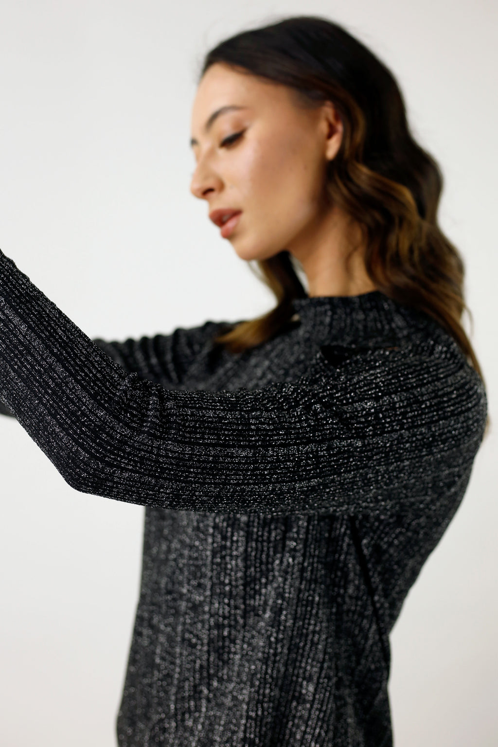 Silver Glam Rib Top - SALE