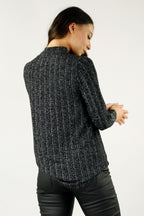 Silver Glam Rib Top - SALE