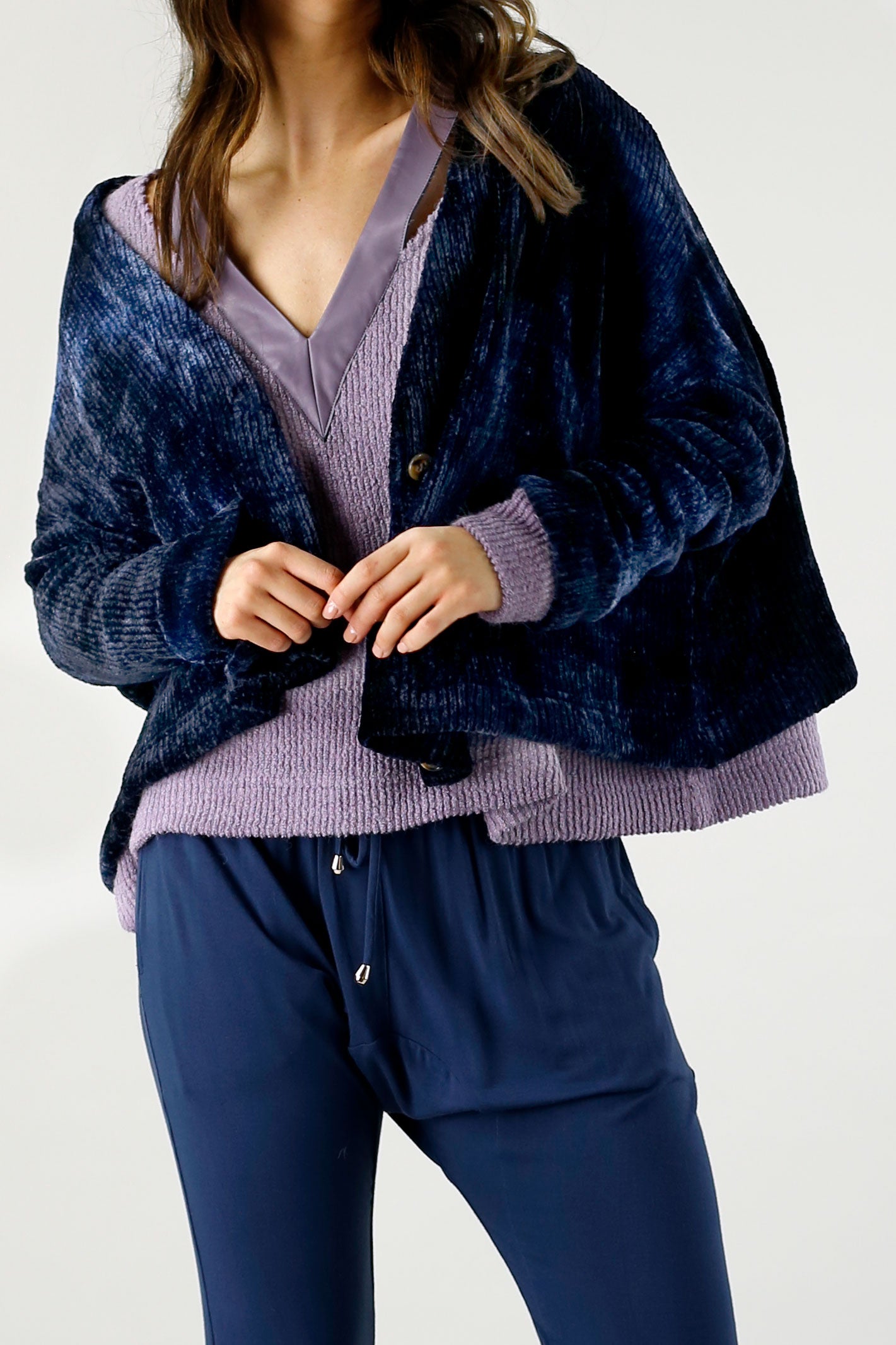 Navy Tie Dye Wonder Cardi - SALE