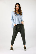 Pale Blue Mod Rib Jumper - SALE