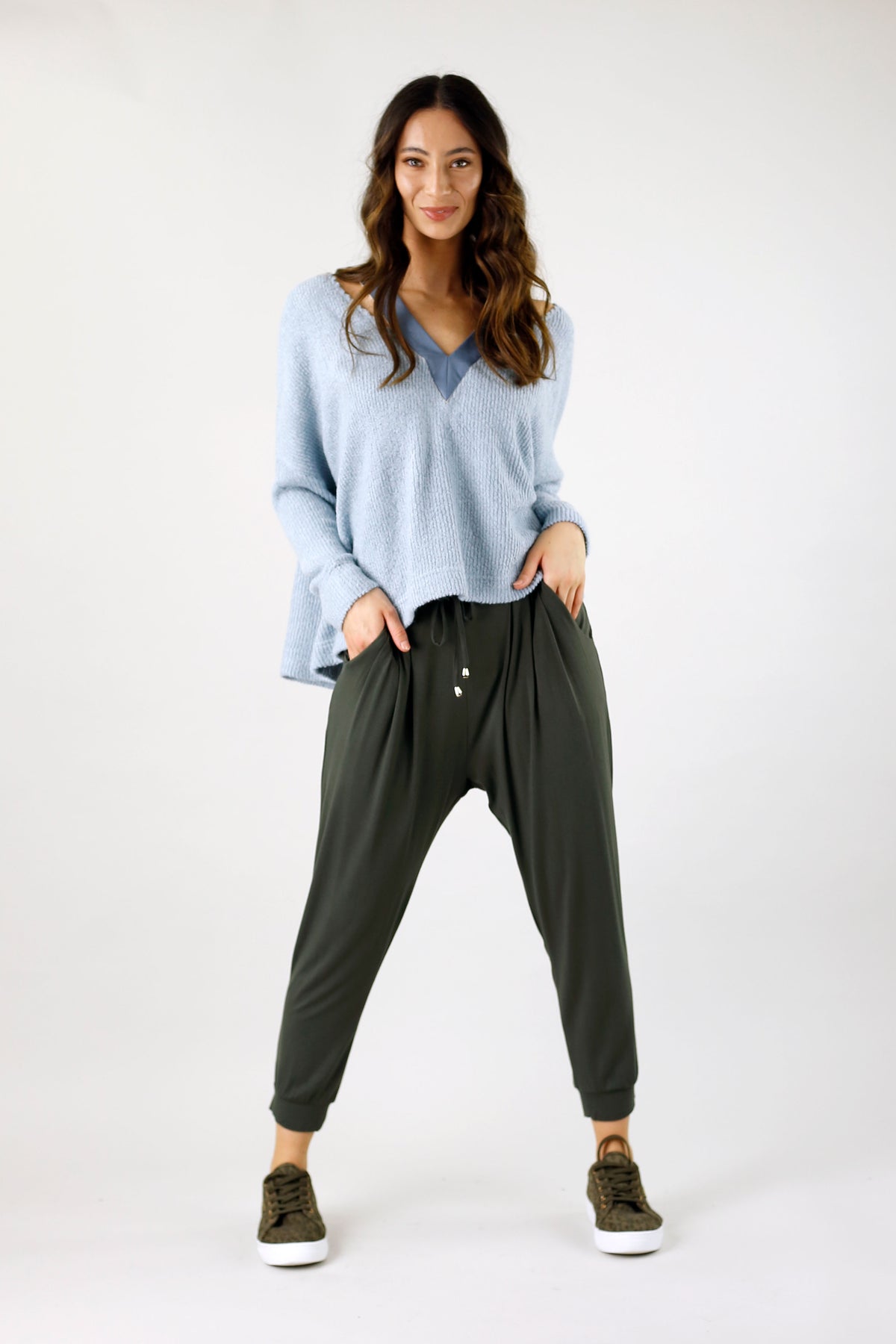 Pale Blue Mod Rib Jumper - SALE