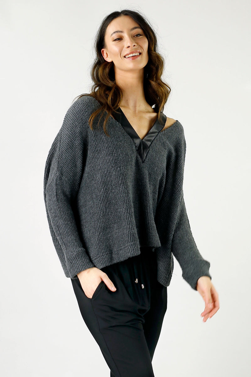 Grey Mod Rib Jumper - SALE
