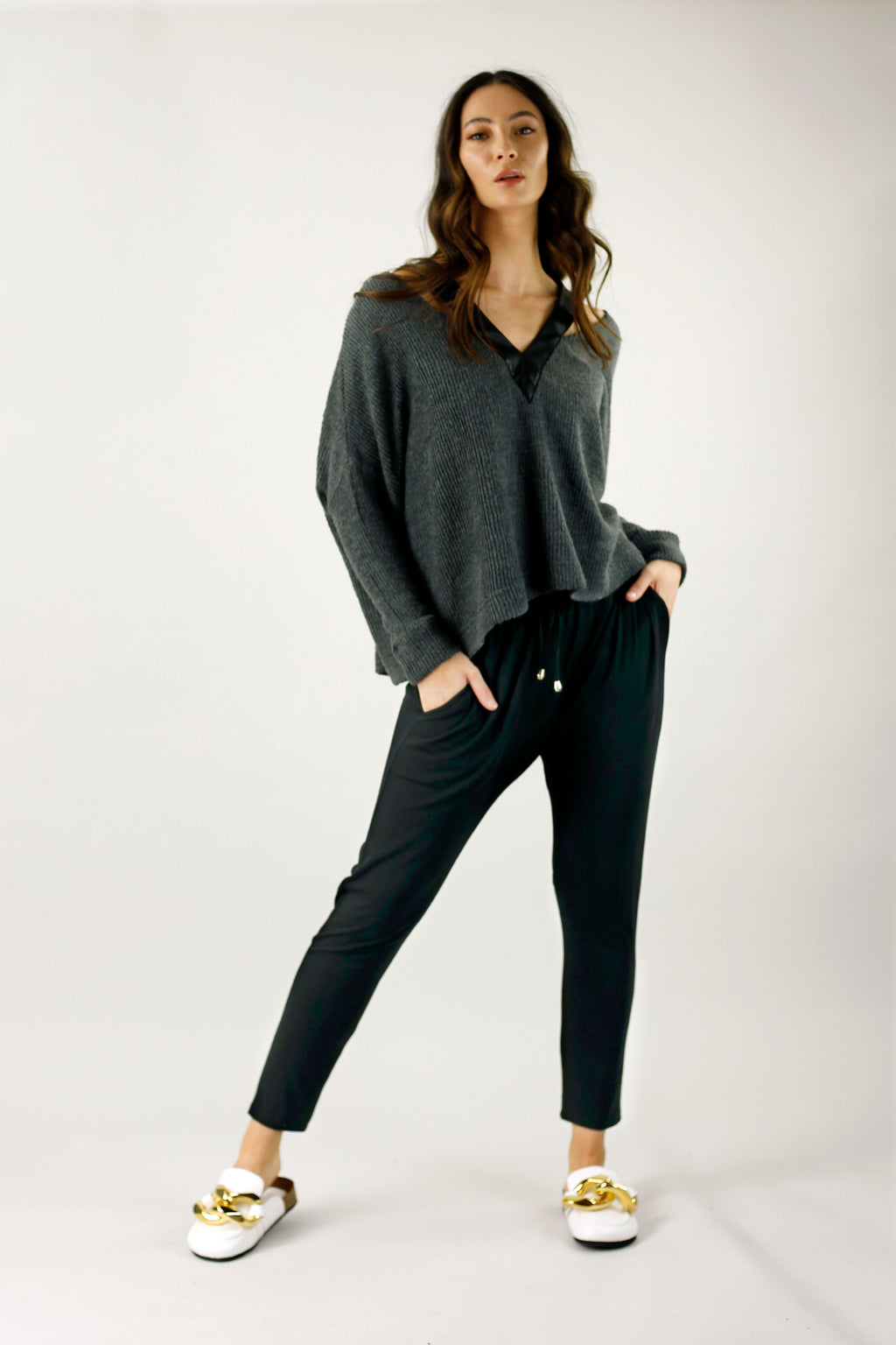 Grey Mod Rib Jumper - SALE
