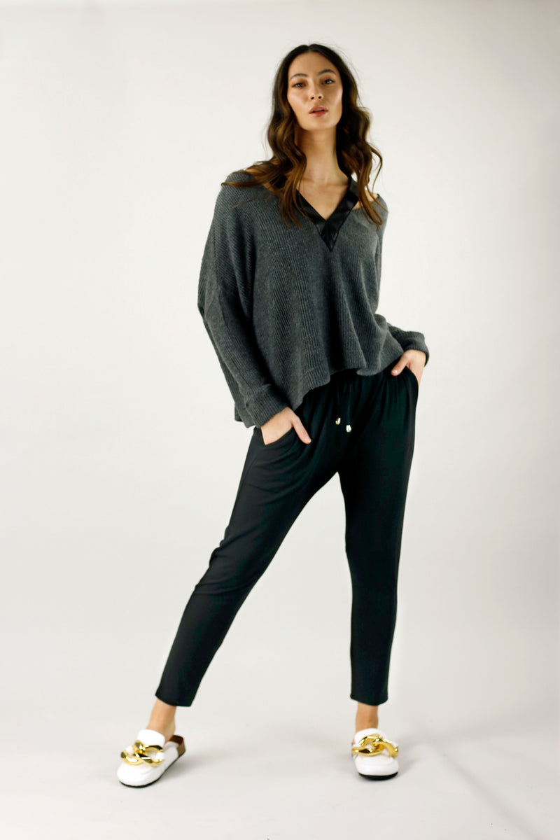 Grey Mod Rib Jumper - SALE