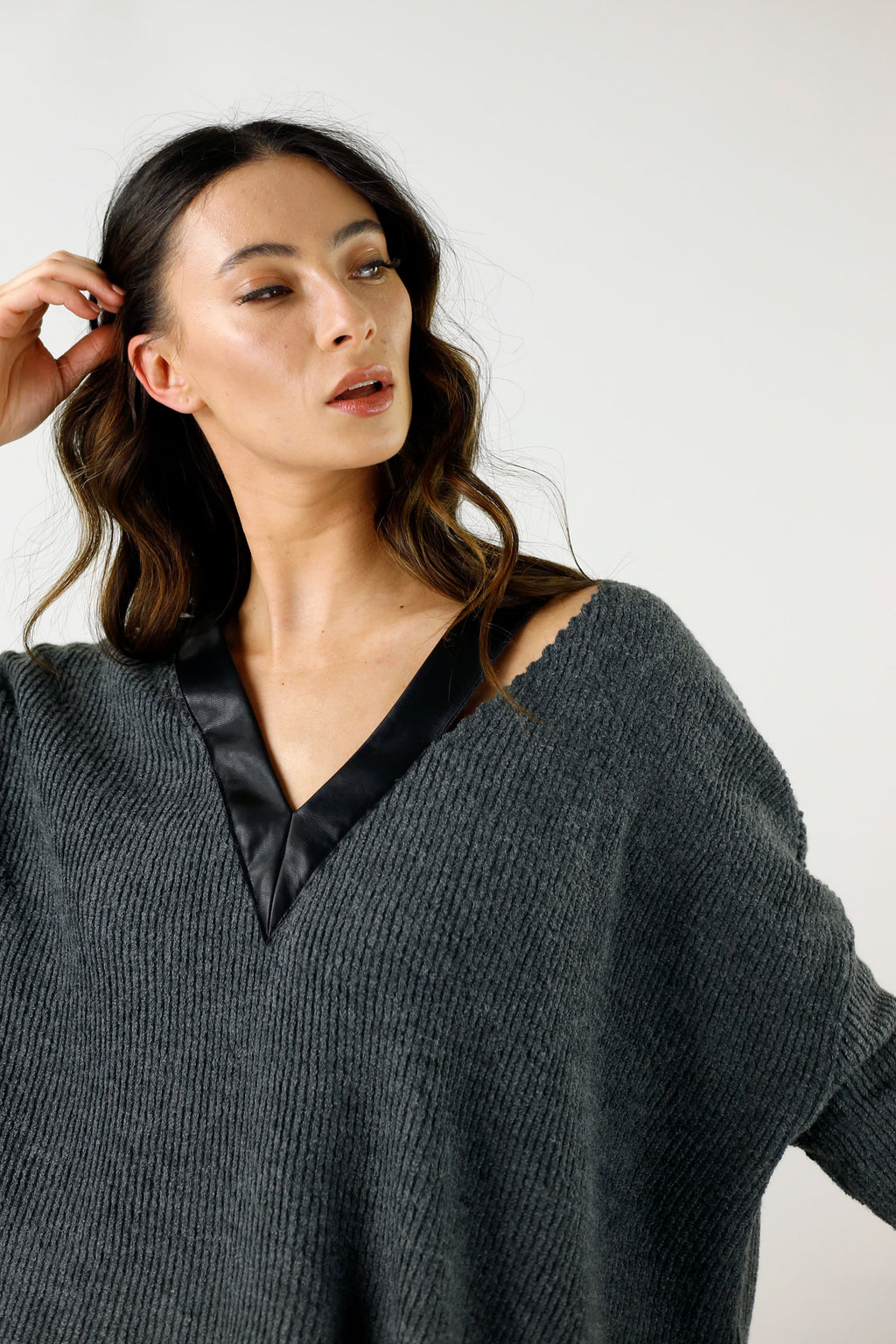 Grey Mod Rib Jumper - SALE