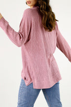 Pink Cable Raglan Tunic - SALE
