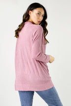 Pink Cable Raglan Tunic - SALE