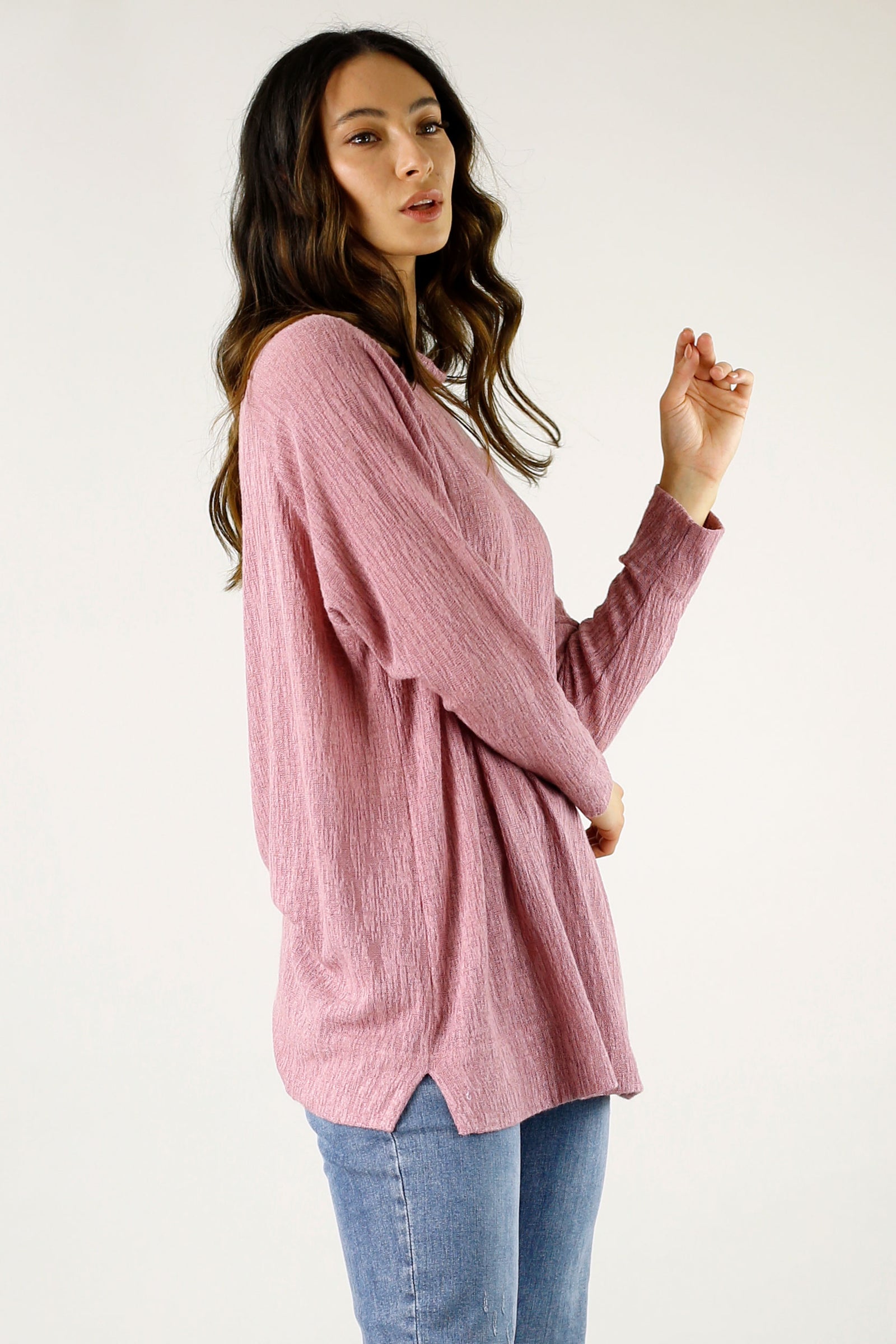 Pink Cable Raglan Tunic - SALE