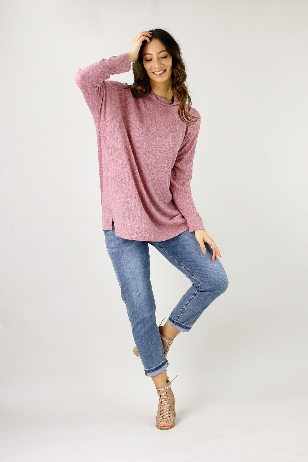 Pink Cable Raglan Tunic - SALE