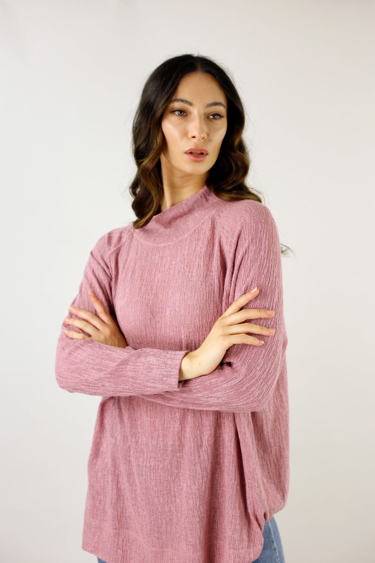 Pink Cable Raglan Tunic - SALE
