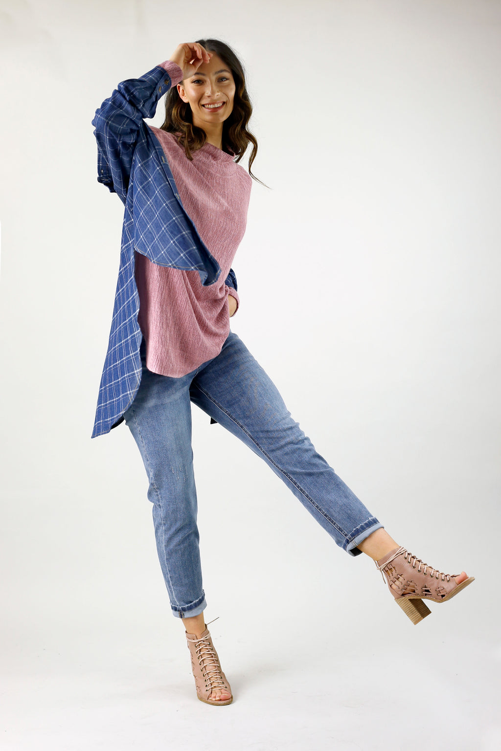 Pink Cable Raglan Tunic - SALE