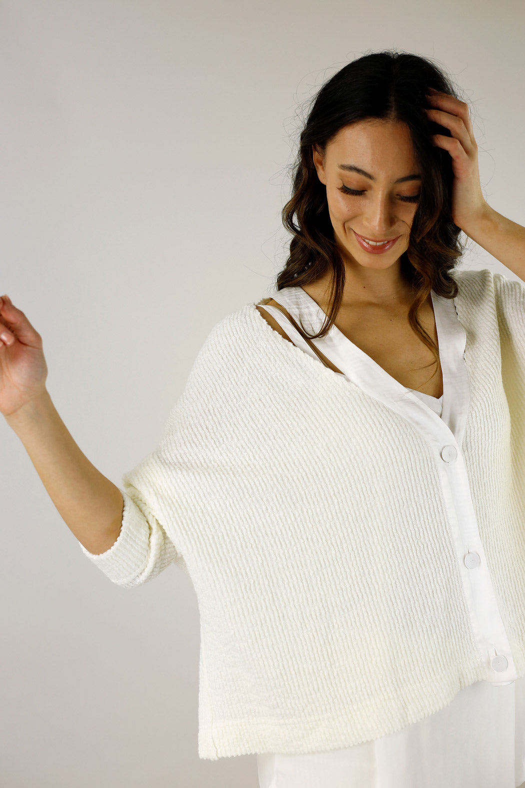 White Rib Hazel Cardigan - SALE