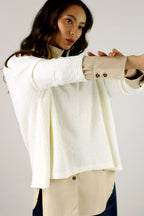 White Mod Rib Crew Jumper - SALE