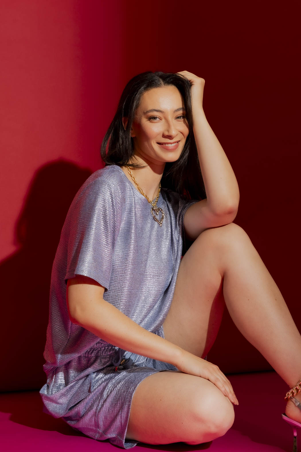 Blue Sparkle Crew Tee