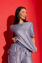 Blue Sparkle Crew Tee