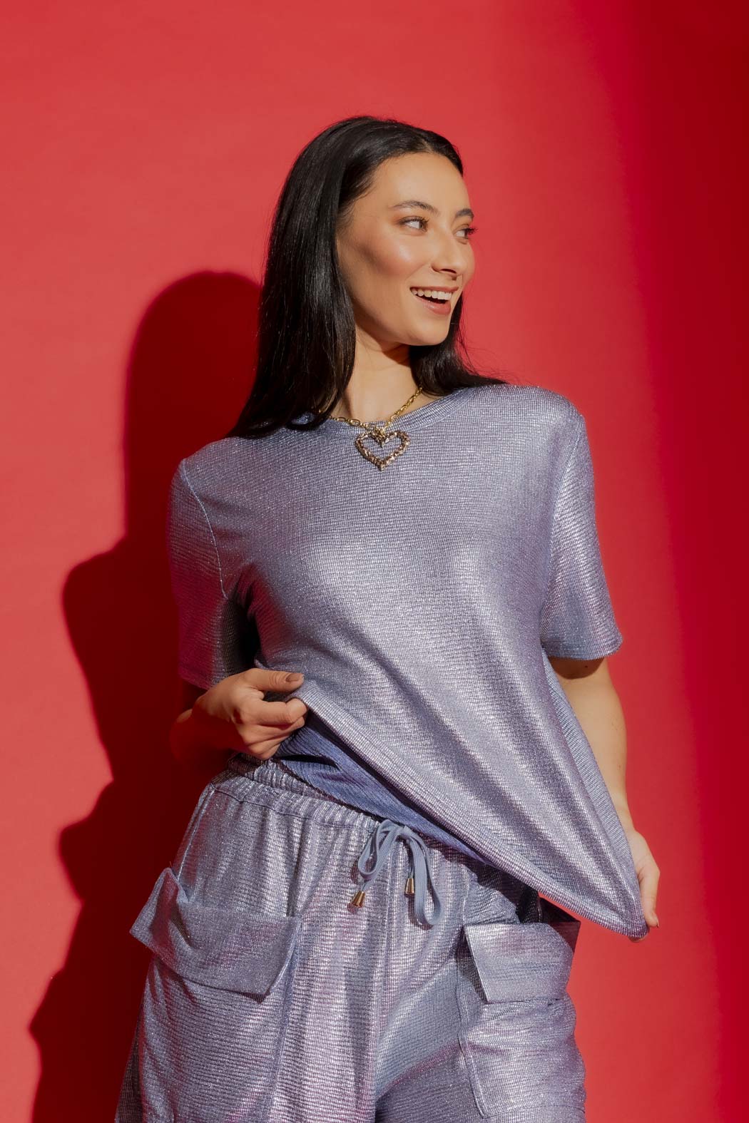 Blue Sparkle Crew Tee