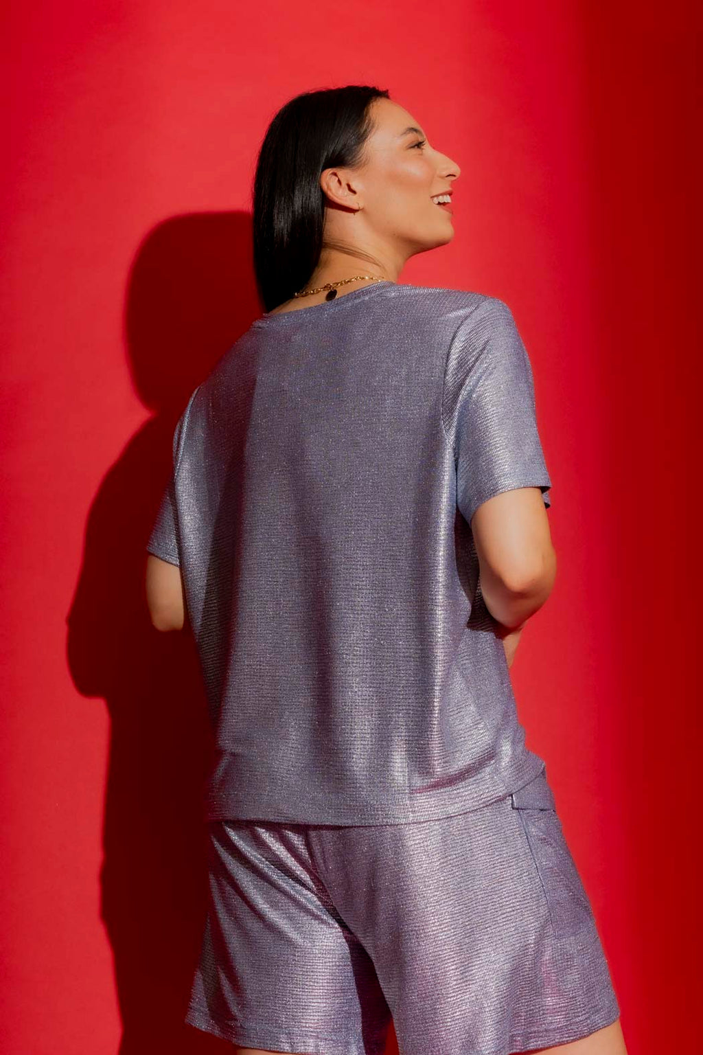 Blue Sparkle Crew Tee