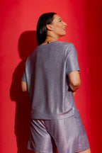 Blue Sparkle Crew Tee