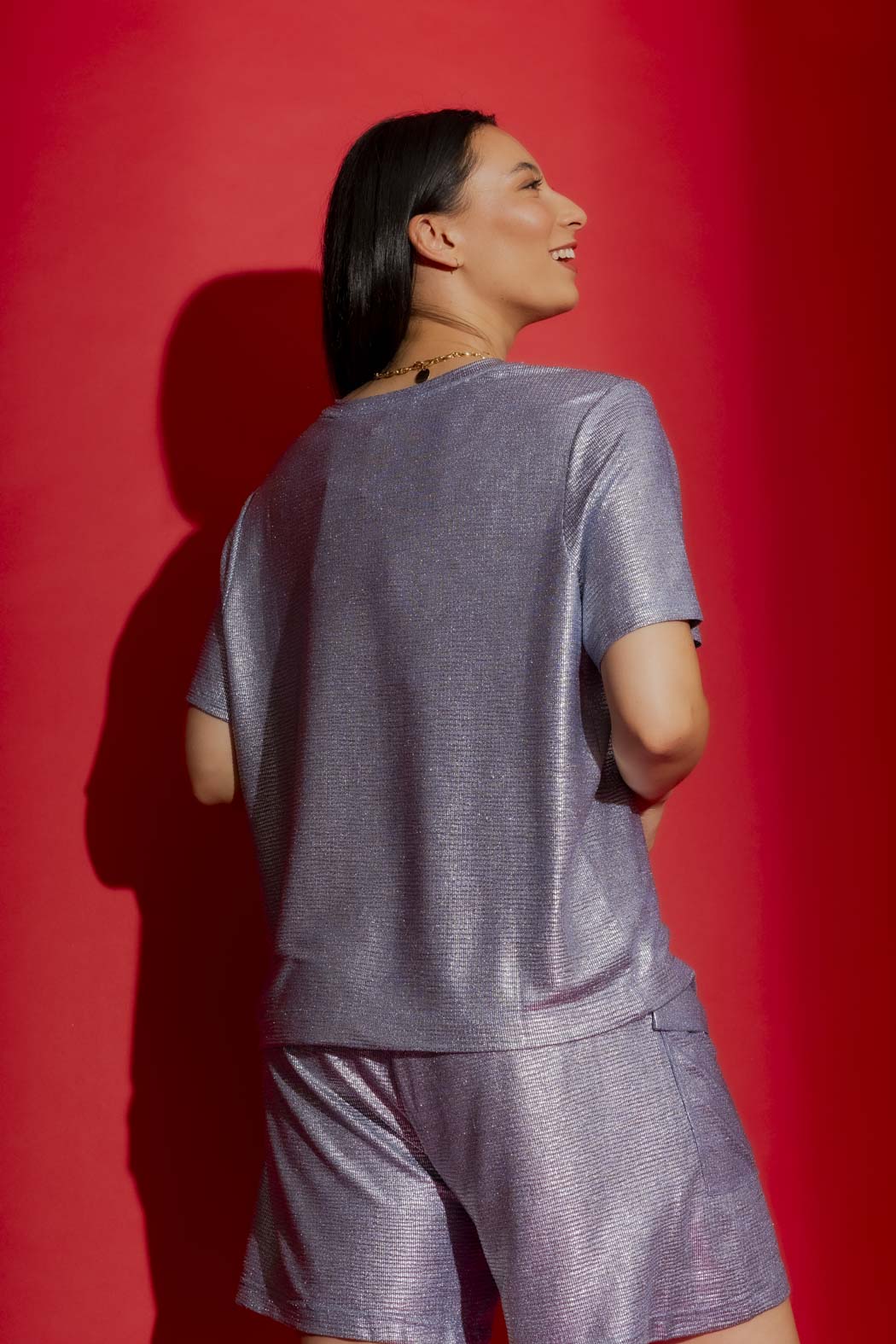 Blue Sparkle Crew Tee