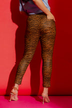 Tan Animal Drawstring Cargo Pant Tan Animal