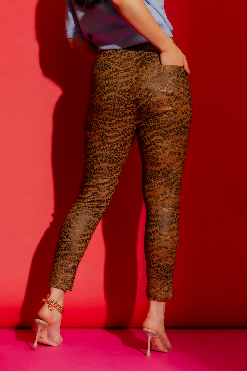 Tan Animal Drawstring Cargo Pant Tan Animal