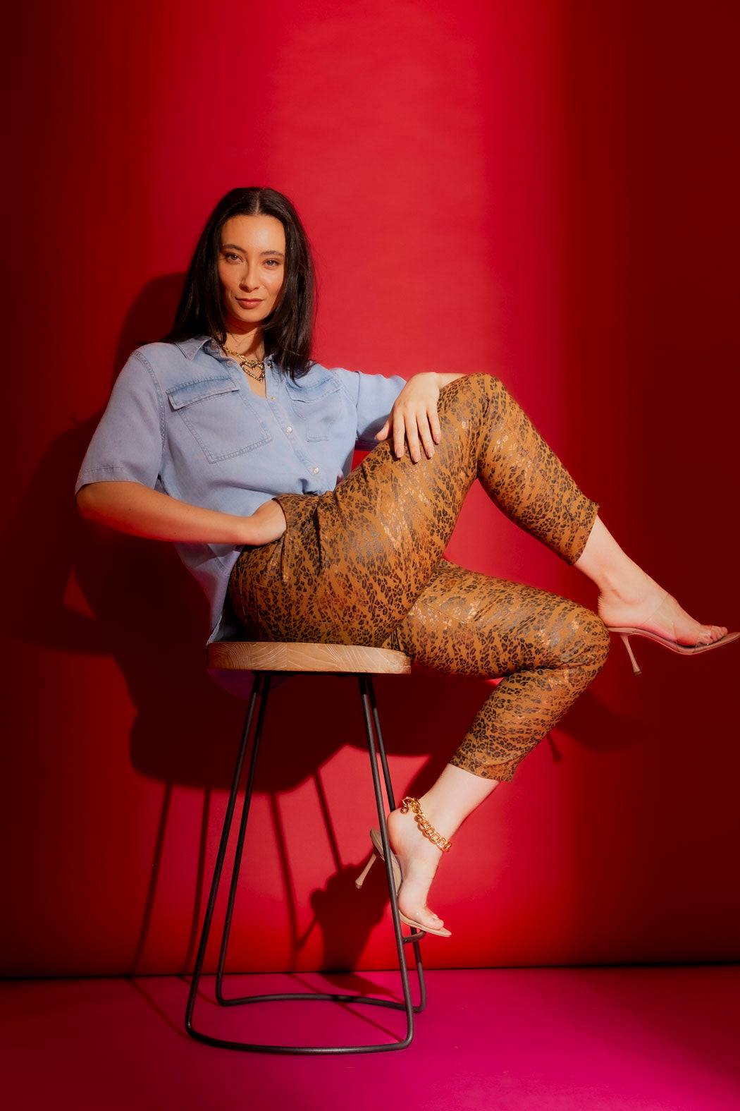Tan Animal Drawstring Cargo Pant Tan Animal