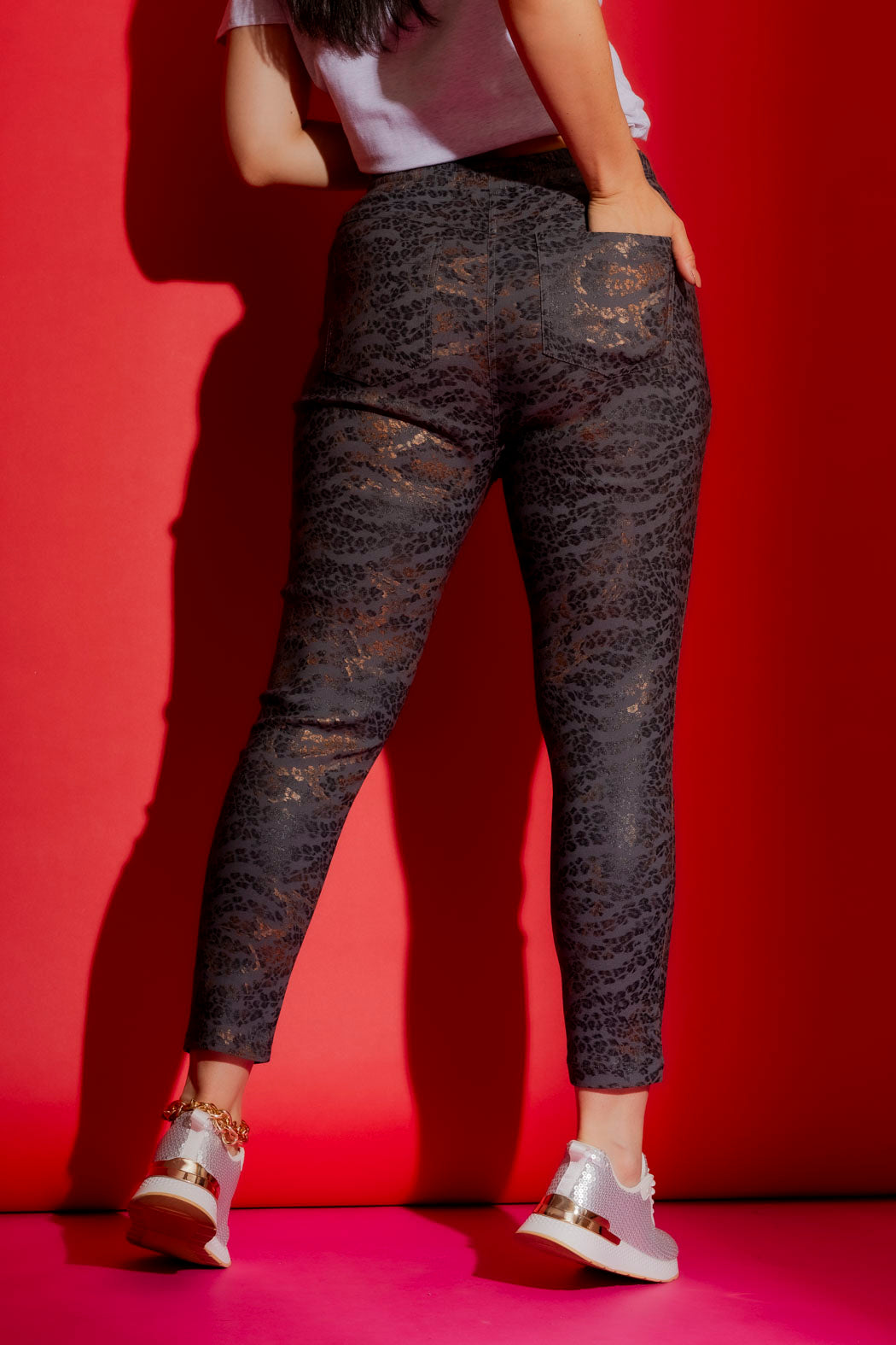 Grey Animal Drawstring Cargo Pant Grey Animal