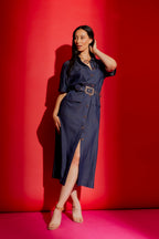 Navy Shirt Dress