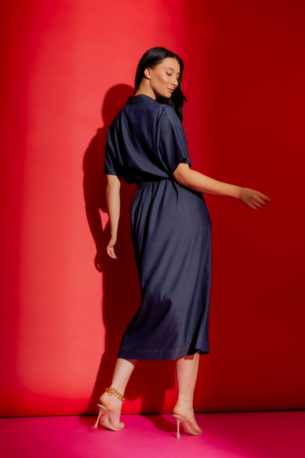 Navy Shirt Dress