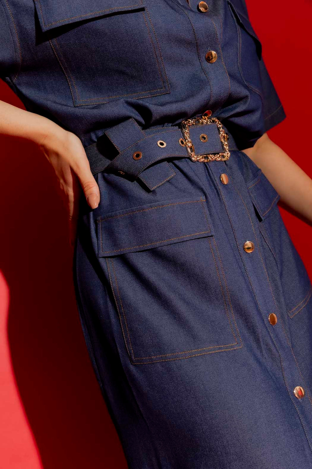 Navy Shirt Dress