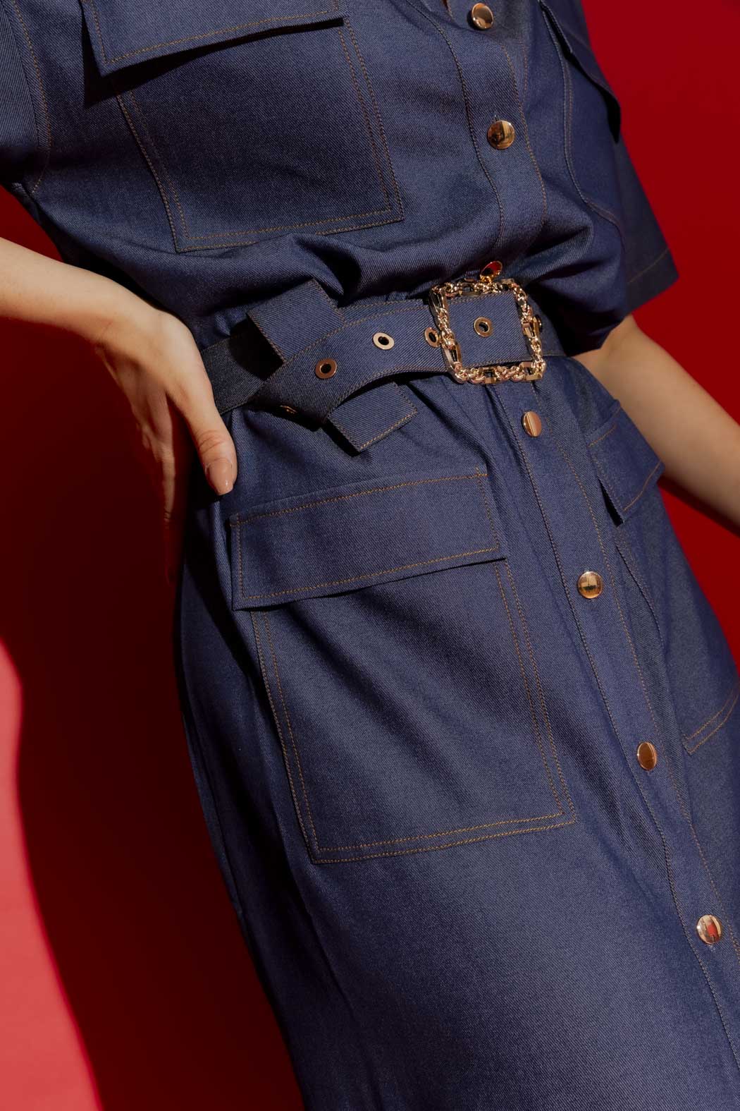 Navy Shirt Dress