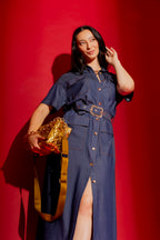 Navy Shirt Dress