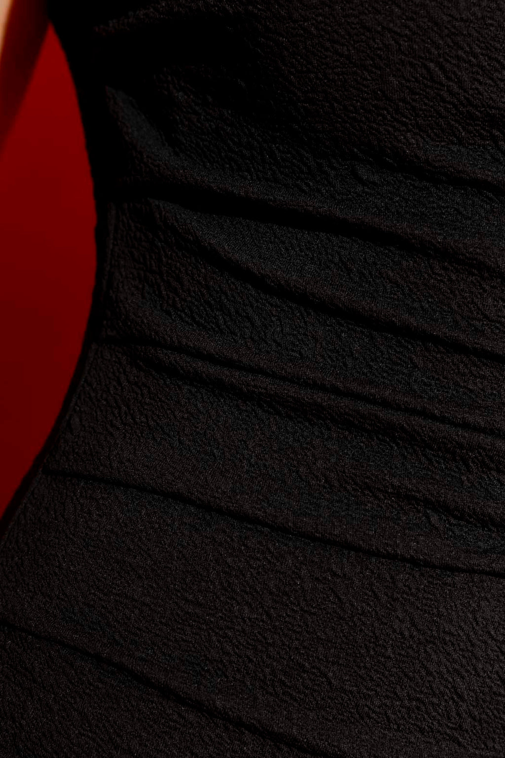 Black One Shoulder Drape Dress