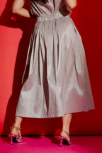 Silver Pleat Skirt