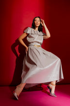 Silver Pleat Skirt