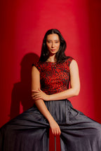 Red Animal Mesh Lust Cami Red Animal