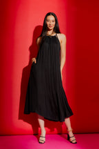 Black Drawstring Bella Dress