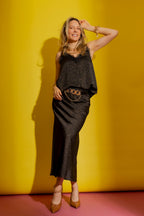 Black/Gold Bias Skirt