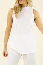 White Shan Rib Cami - SALE