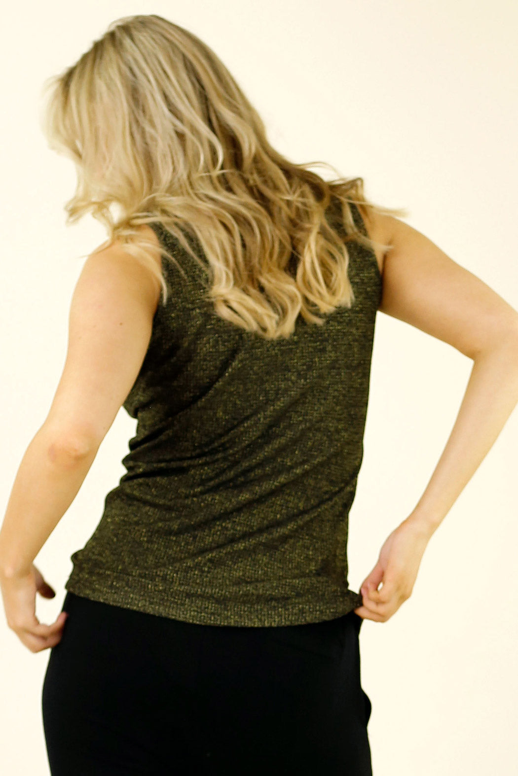 Gold Lurex Rib Cami - FINAL SALE
