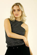 Gold Lurex Rib Cami - FINAL SALE