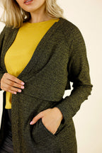 Gold Lurex Rib Trench Cardi - SALE