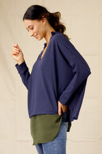 Slate Shan Rib Pullover - SALE