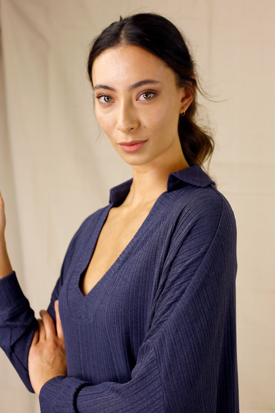 Slate Shan Rib Pullover - SALE