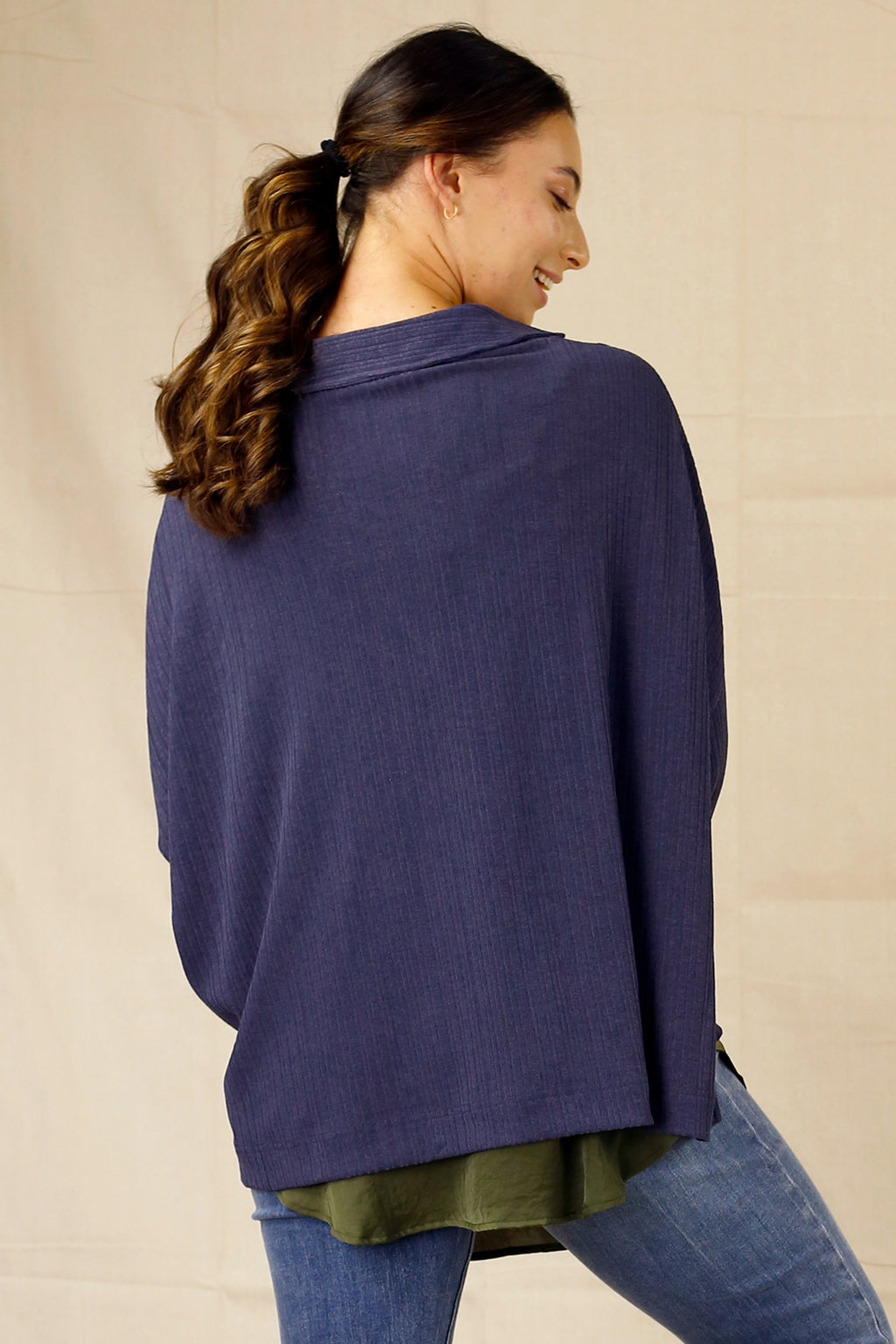 Slate Shan Rib Pullover - SALE