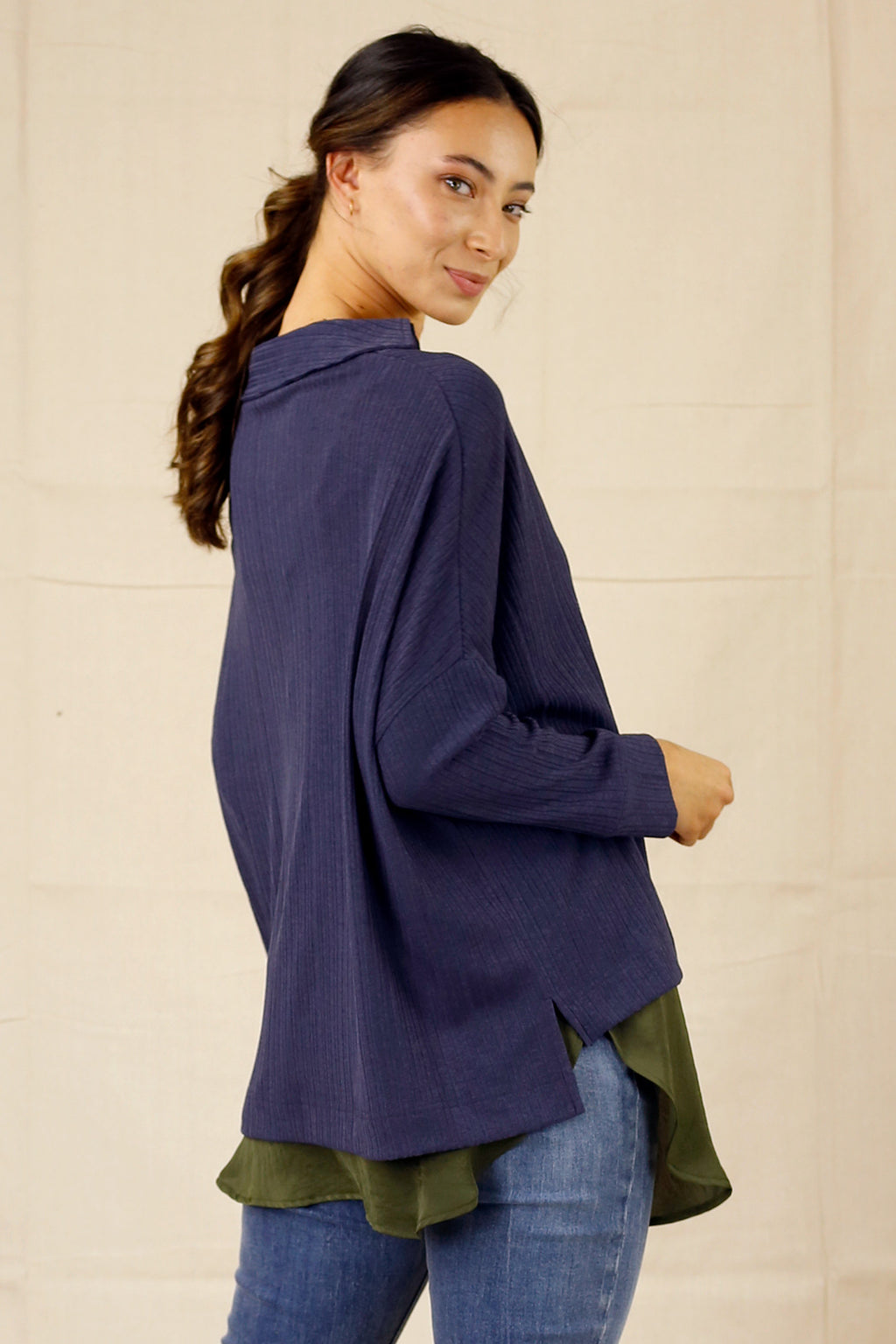 Slate Shan Rib Pullover - SALE