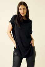 Black Lurex Twinkle Vest - SALE